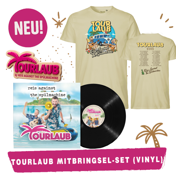 TOURLAUB Mitbringsel-Set: Shirt + Magnet + Vinyl